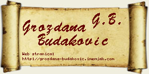 Grozdana Budaković vizit kartica